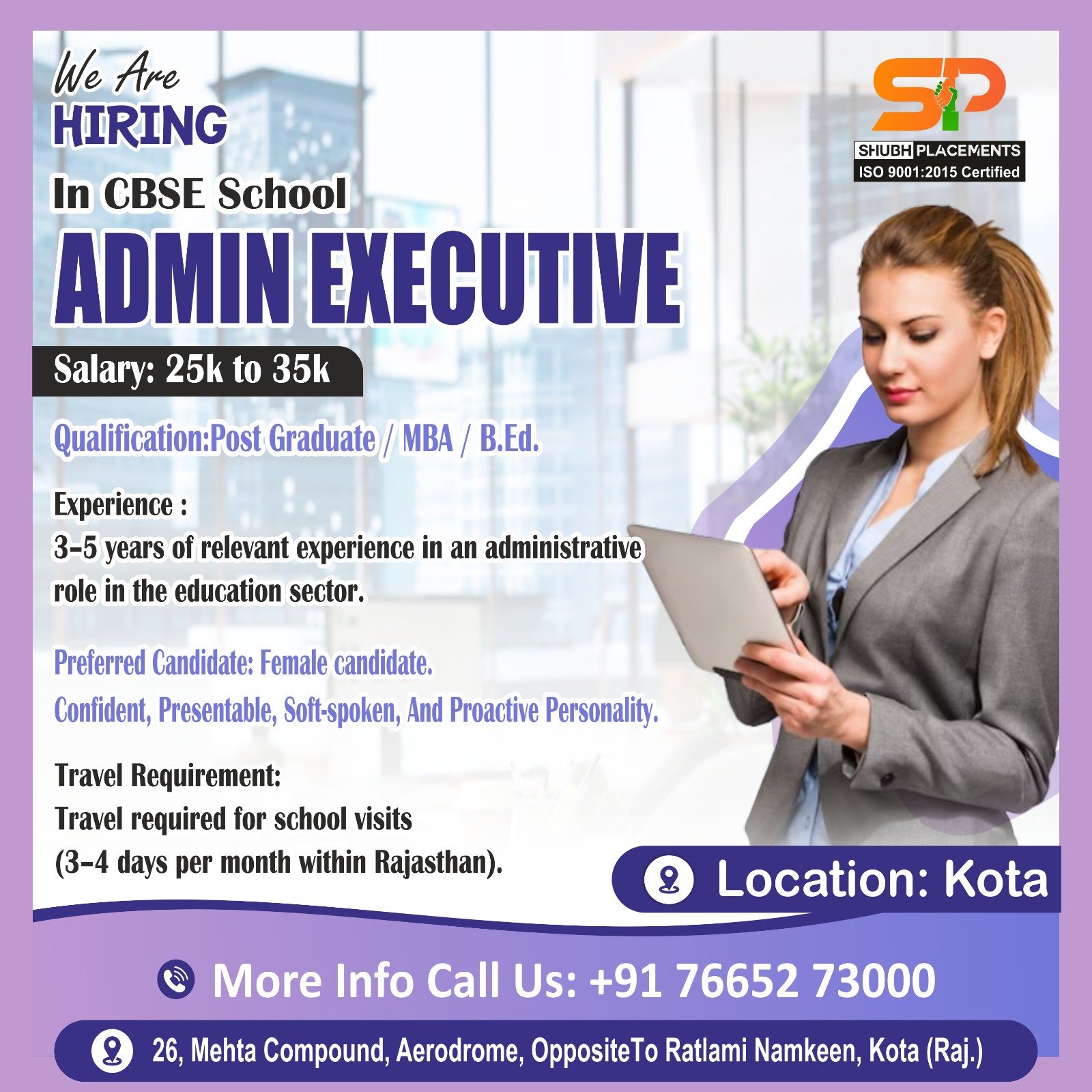 Admin Executive (Female)